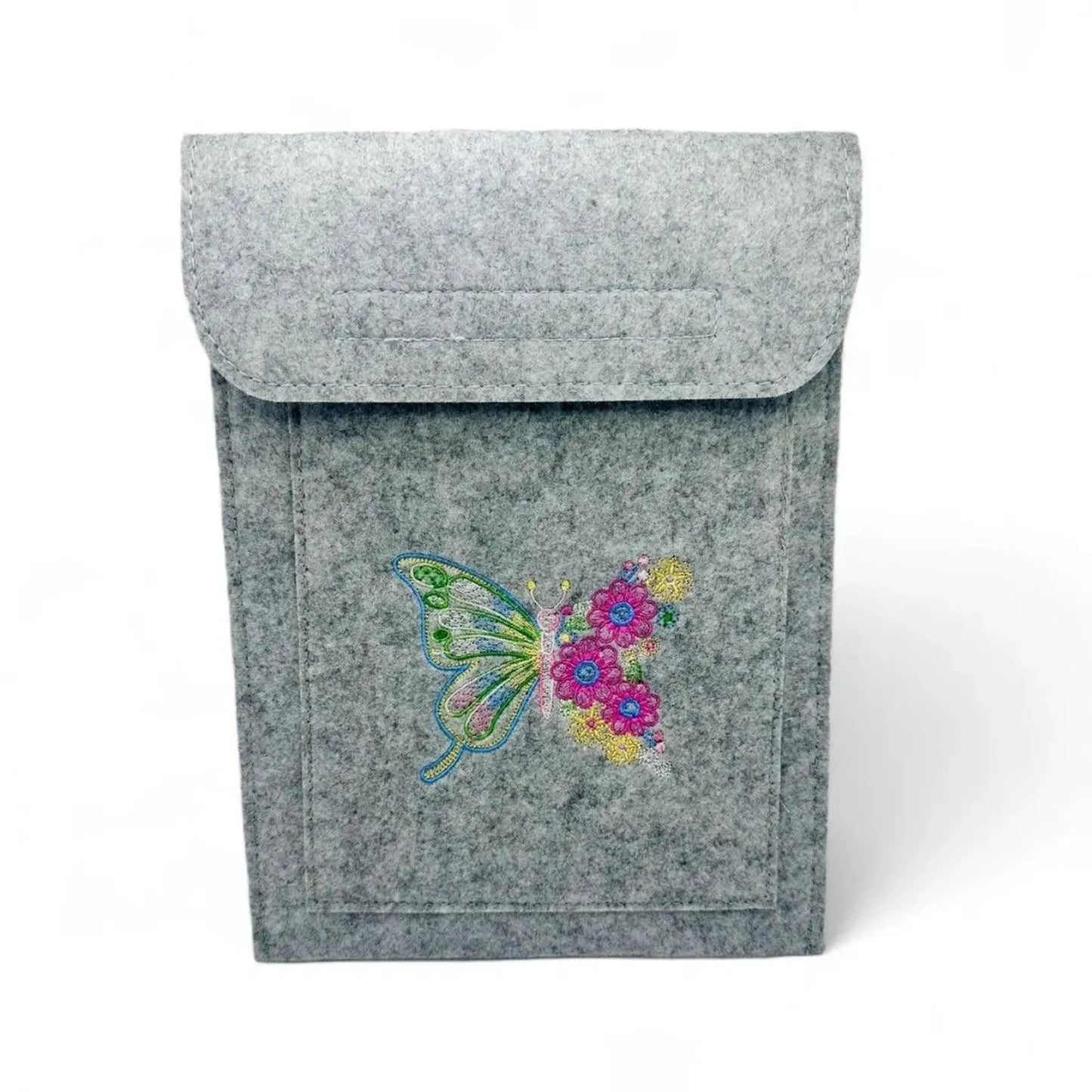 Embroidered Spring Butterfly i/Pad Tablet Case – Felt Sleeve