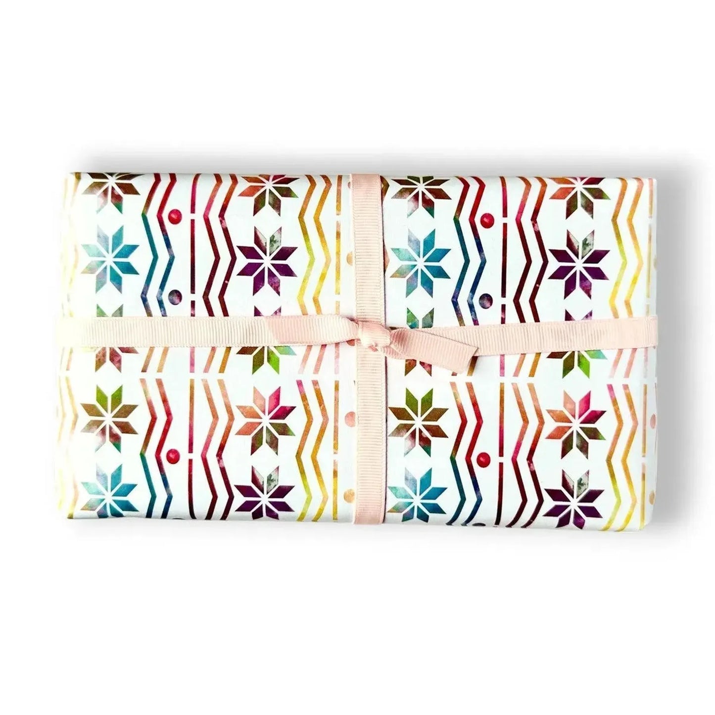 Jade Crafts Shetland Rainbow Fair Isle Wrapping Paper