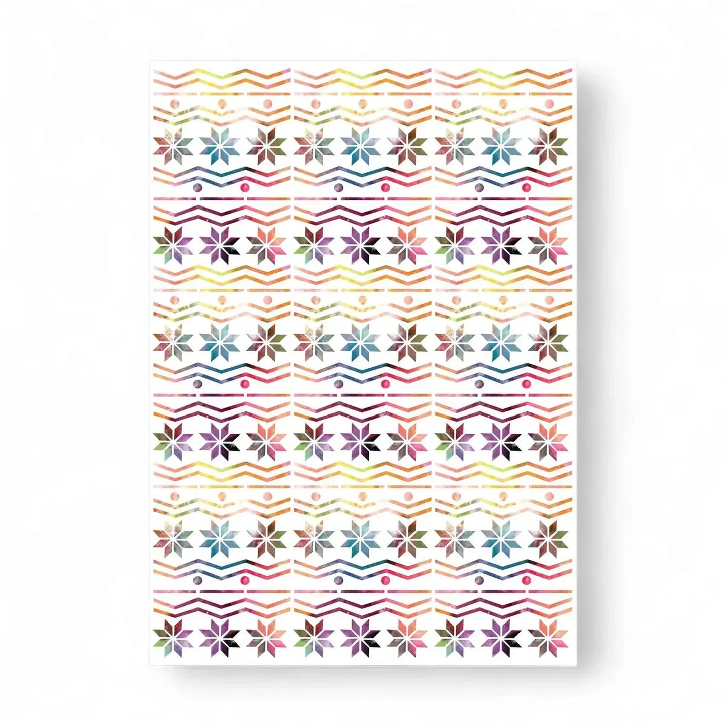 Rainbow Fair Isle Card – Colourful Knitting Heritage