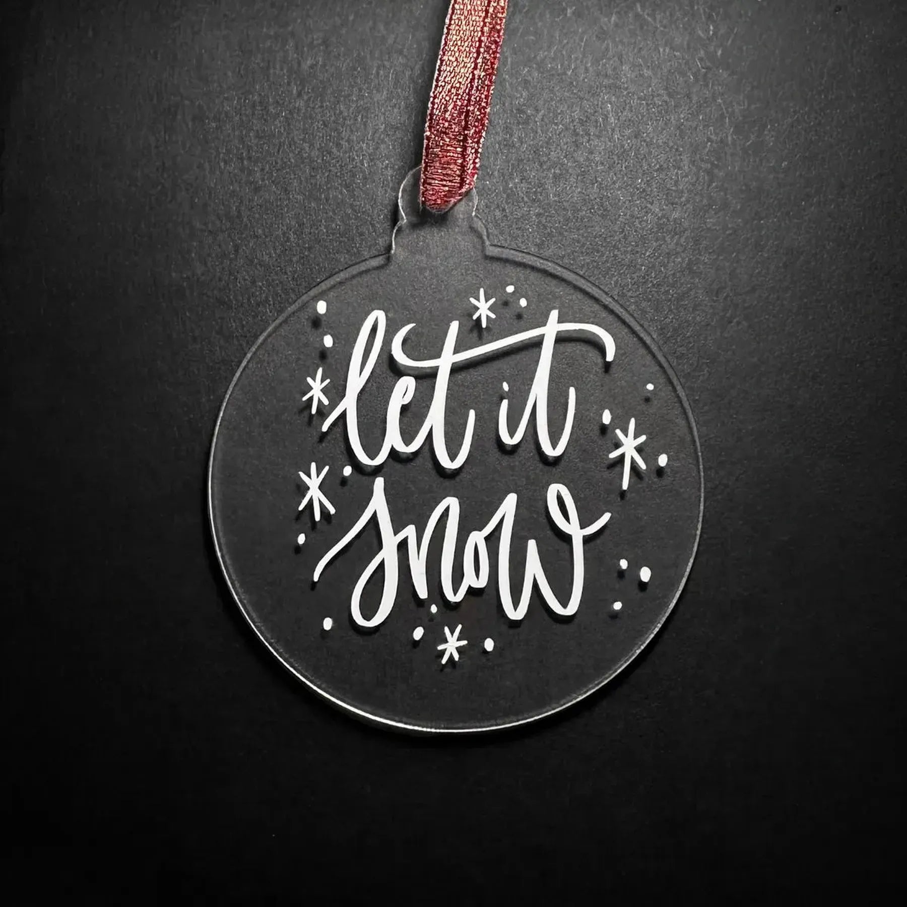 Acrylic Christmas Tree Decorations - Festive Phrases