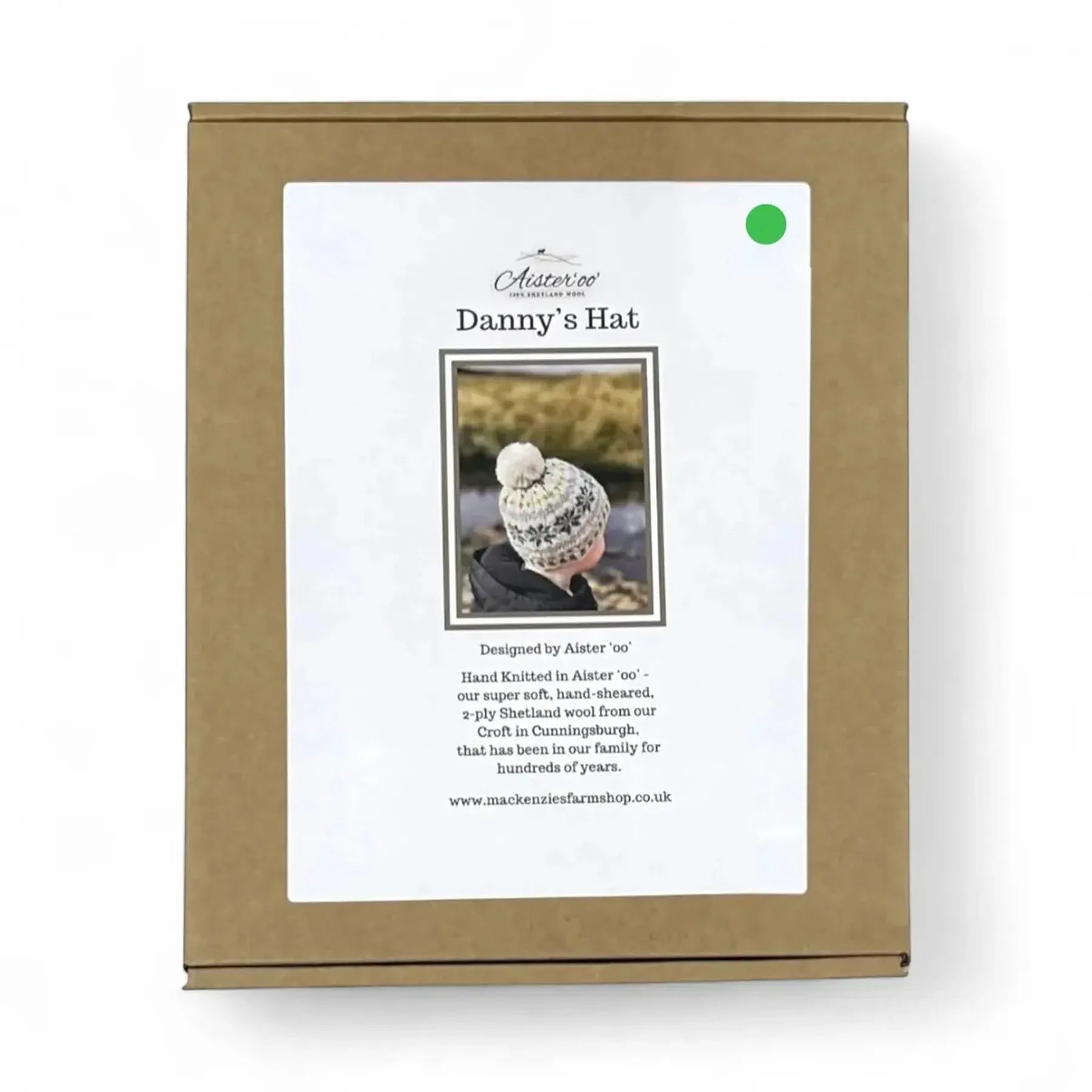 Aister 'oo' 100% Shetland Wool Hat Knitting Kit – Green