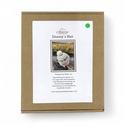 Aister 'oo' Danny's Hat gift kit with green dot on box.