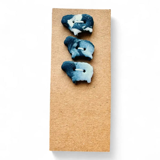 Da Woolly Clan Handmade Sheep Buttons – Set of 3