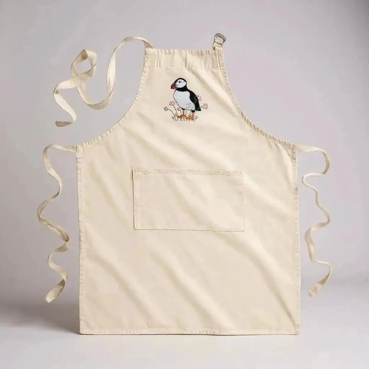 Embroidered Applique Cotton Puffin Apron – Shetland Inspired