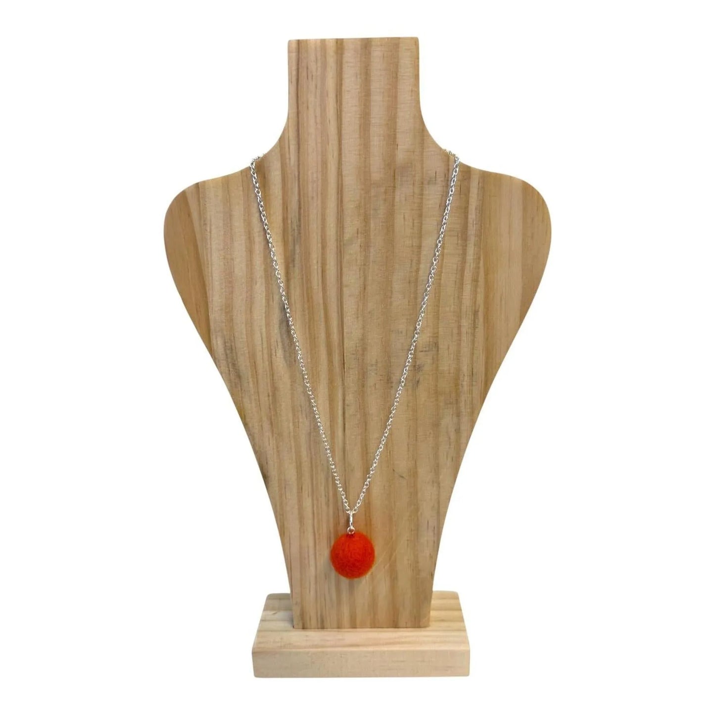 Hand Felted Wool Necklace - Silver Plated, Nickel Free