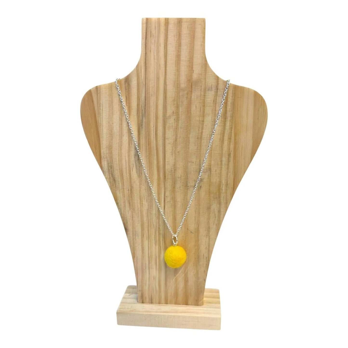 Hand Felted Wool Necklace - Silver Plated, Nickel Free