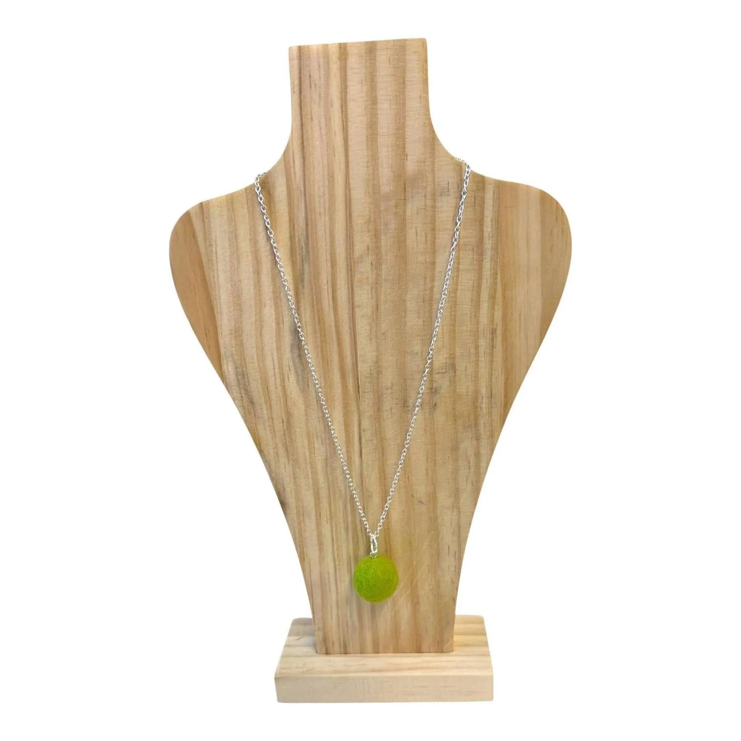 Hand Felted Wool Necklace - Silver Plated, Nickel Free