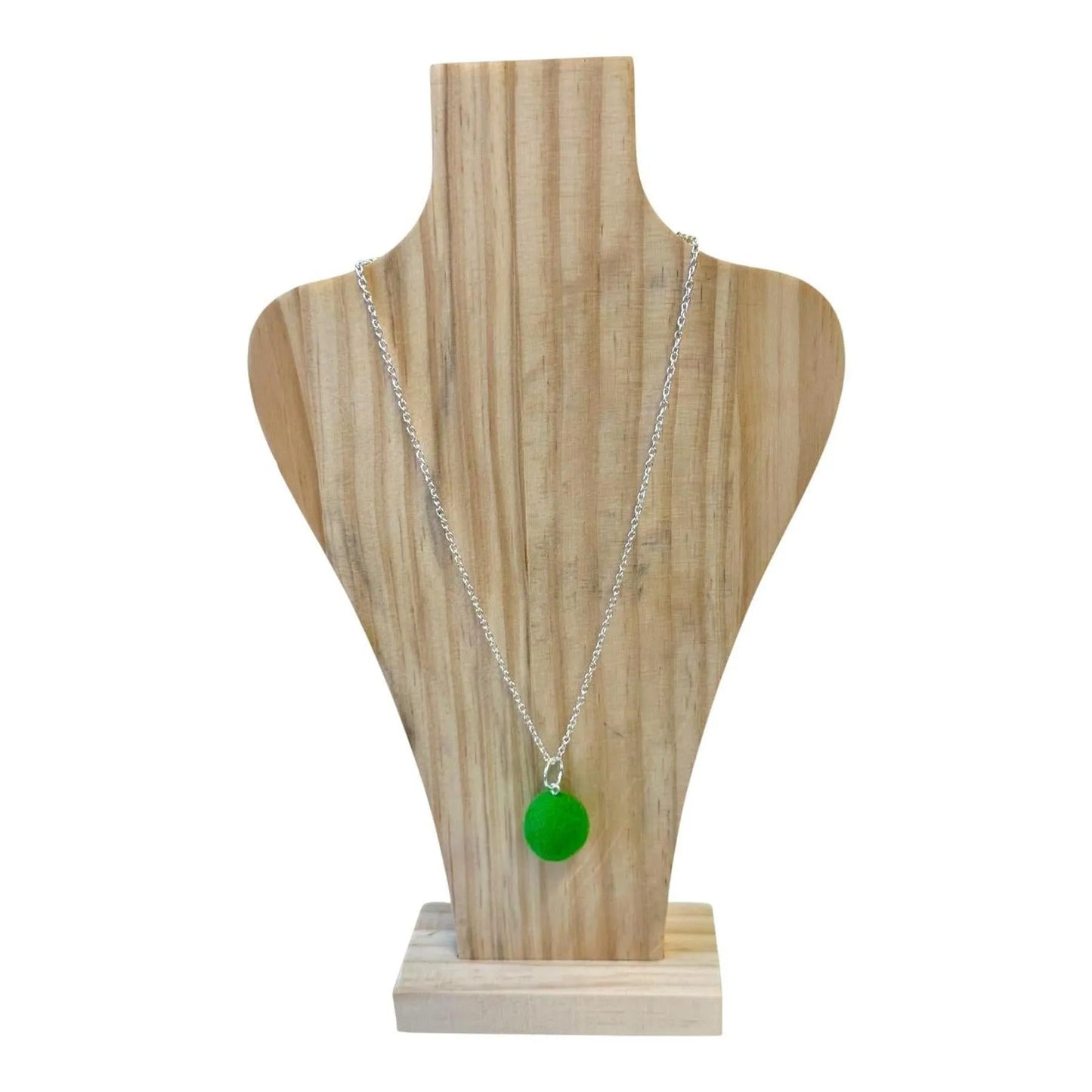 Hand Felted Wool Necklace - Silver Plated, Nickel Free