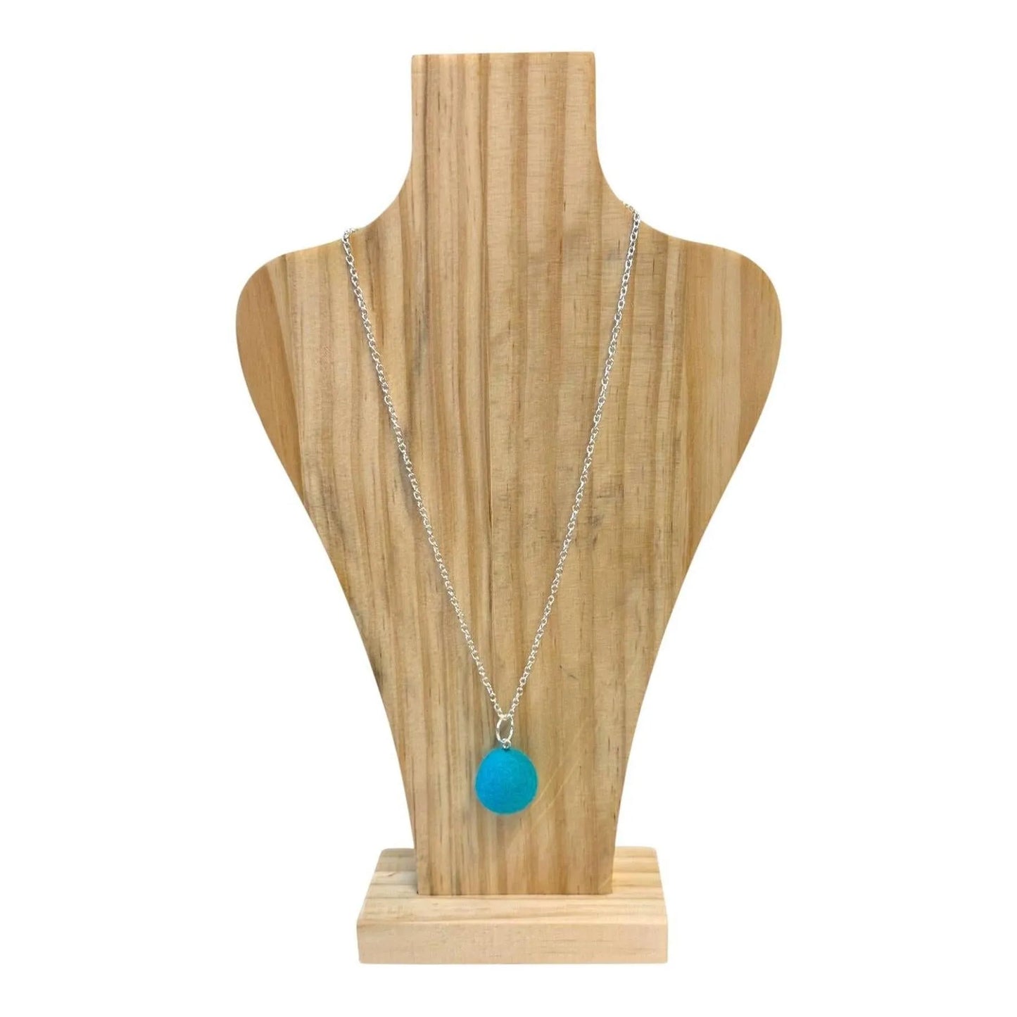 Hand Felted Wool Necklace - Silver Plated, Nickel Free