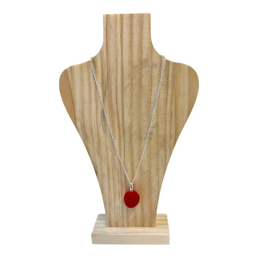 Hand Felted Wool Necklace - Silver Plated, Nickel Free