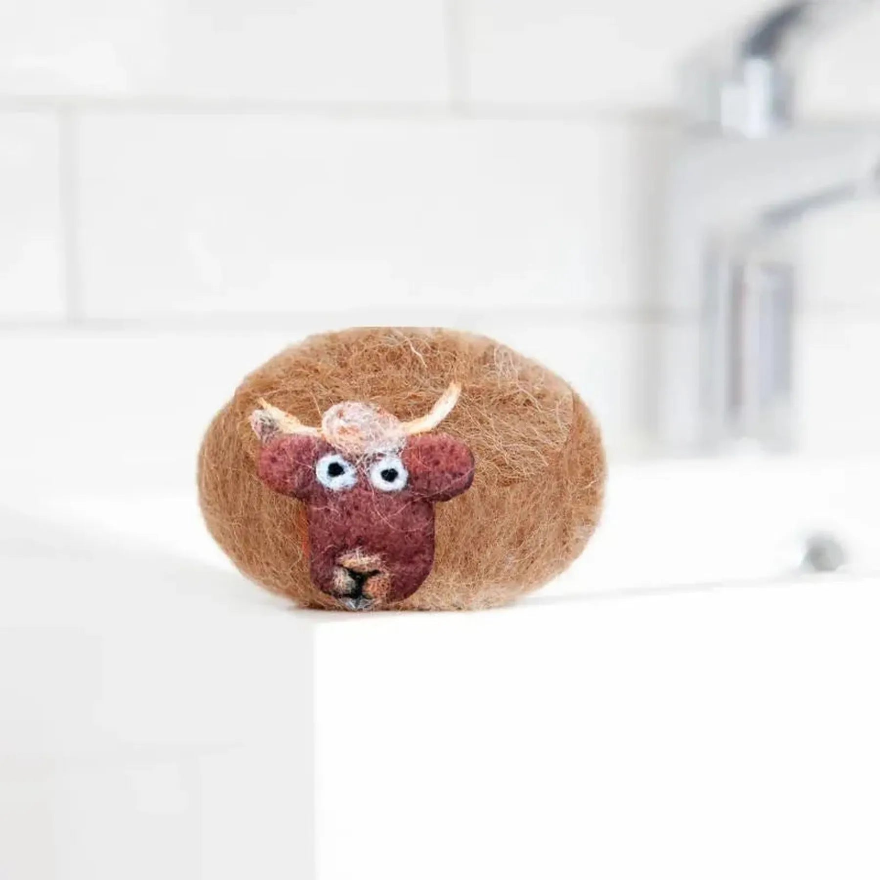Highland Coo Felted Soap - Lanolin Enriched & Wool Wrapped