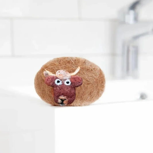 Highland Coo Felted Soap - Lanolin Enriched & Wool Wrapped