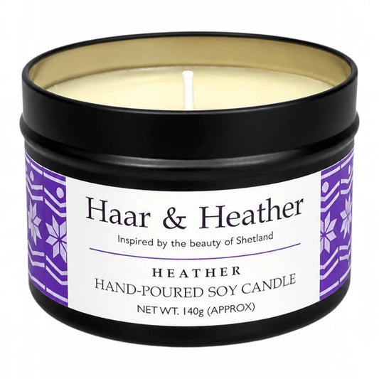 Haar & Heather Scented Soy Wax Candle Tin
