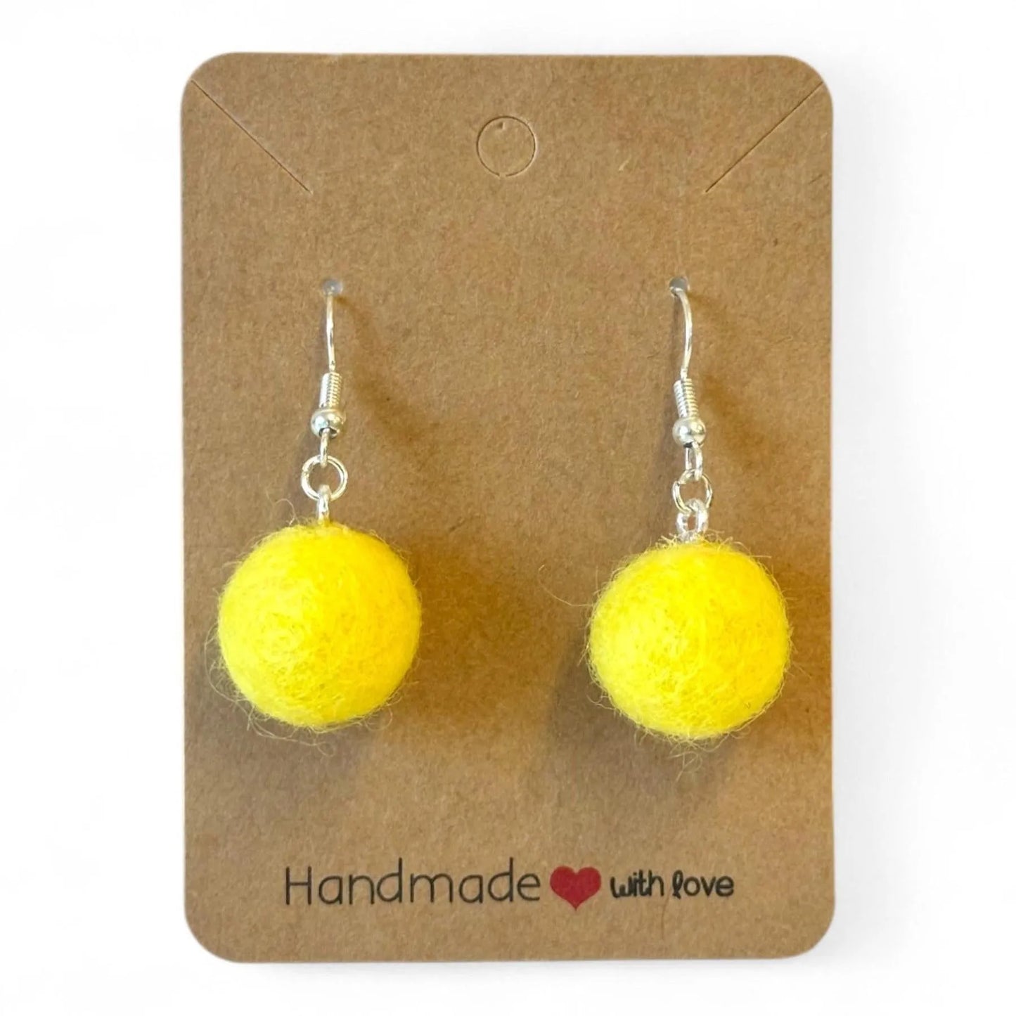 Jade Crafts Shetland Hand Felted Earrings - 100% Wool