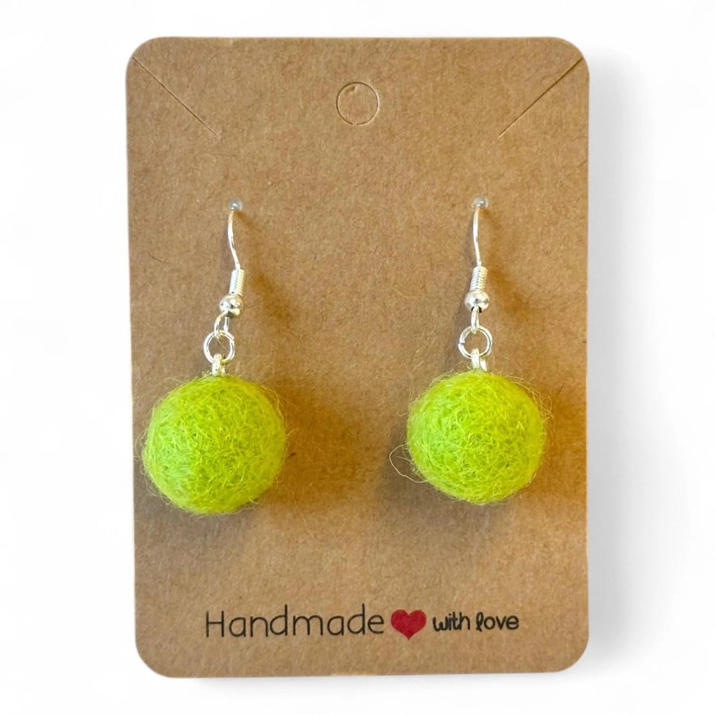 Jade Crafts Shetland Hand Felted Earrings - 100% Wool