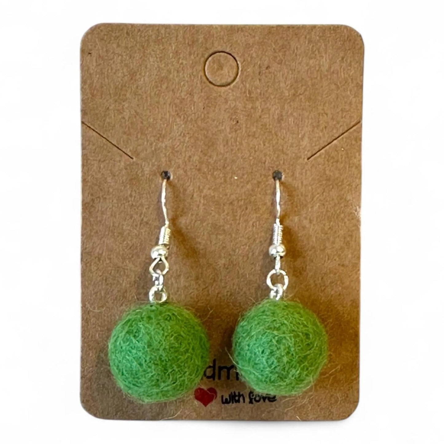 Jade Crafts Shetland Hand Felted Earrings - 100% Wool