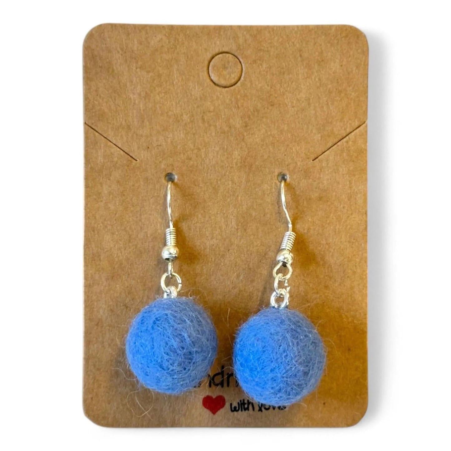 Jade Crafts Shetland Hand Felted Earrings - 100% Wool