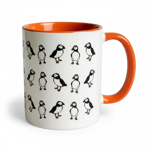 Jade Crafts Shetland Orange & White Puffin Ceramic Mug