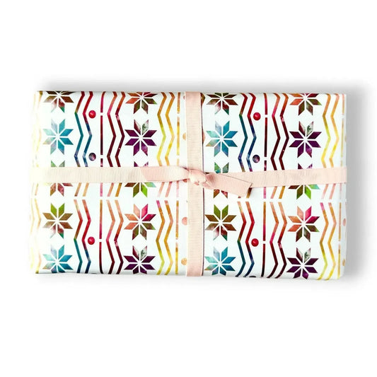 Jade Crafts Shetland Rainbow Fair Isle Wrapping Paper