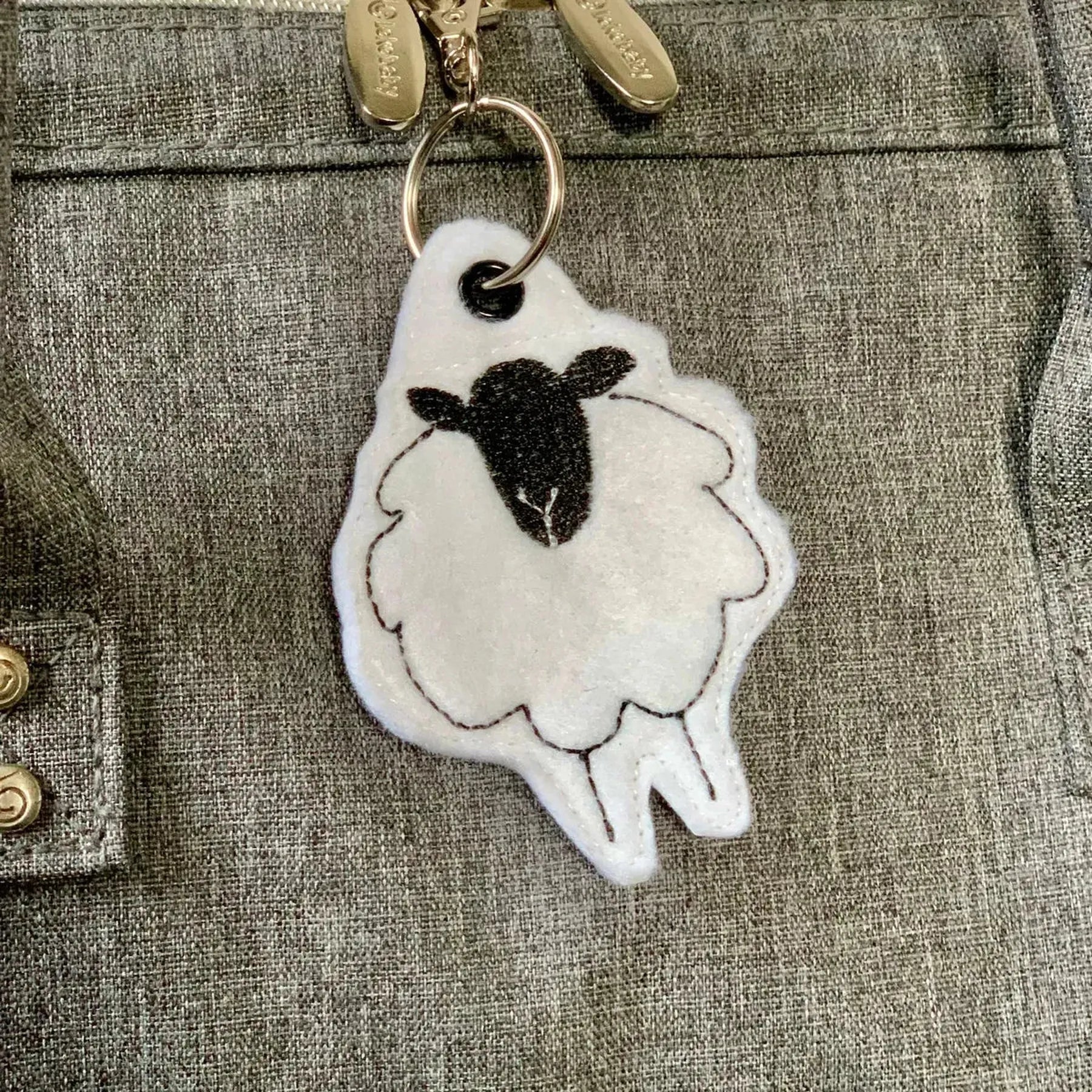 Jade Crafts Shetland Sheep Keyring – Cute Wool Accessory