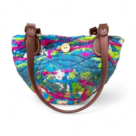 Mirrie Dancer Hand Felted Shoulder Bag - Handmade Artisan