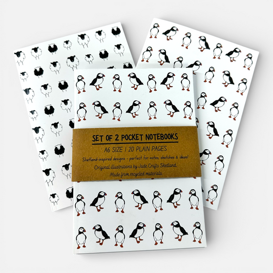 A6 Pocket Diaries – Puffins & Sheep (Two-Pack)
