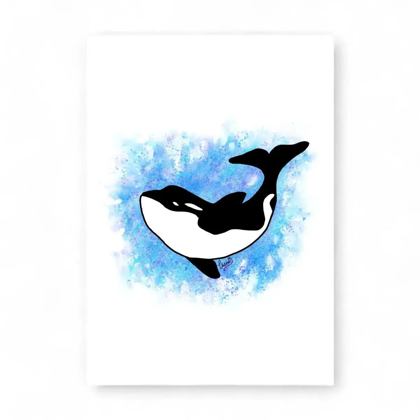Printed Orca Card – Island Wildlife Greeting Card