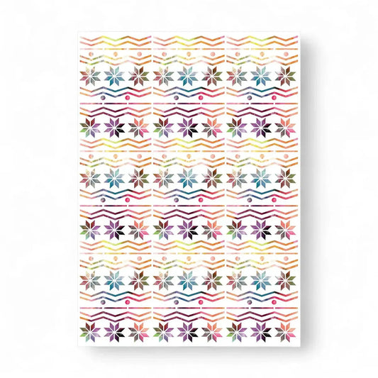 Rainbow Fair Isle Card – Colourful Knitting Heritage