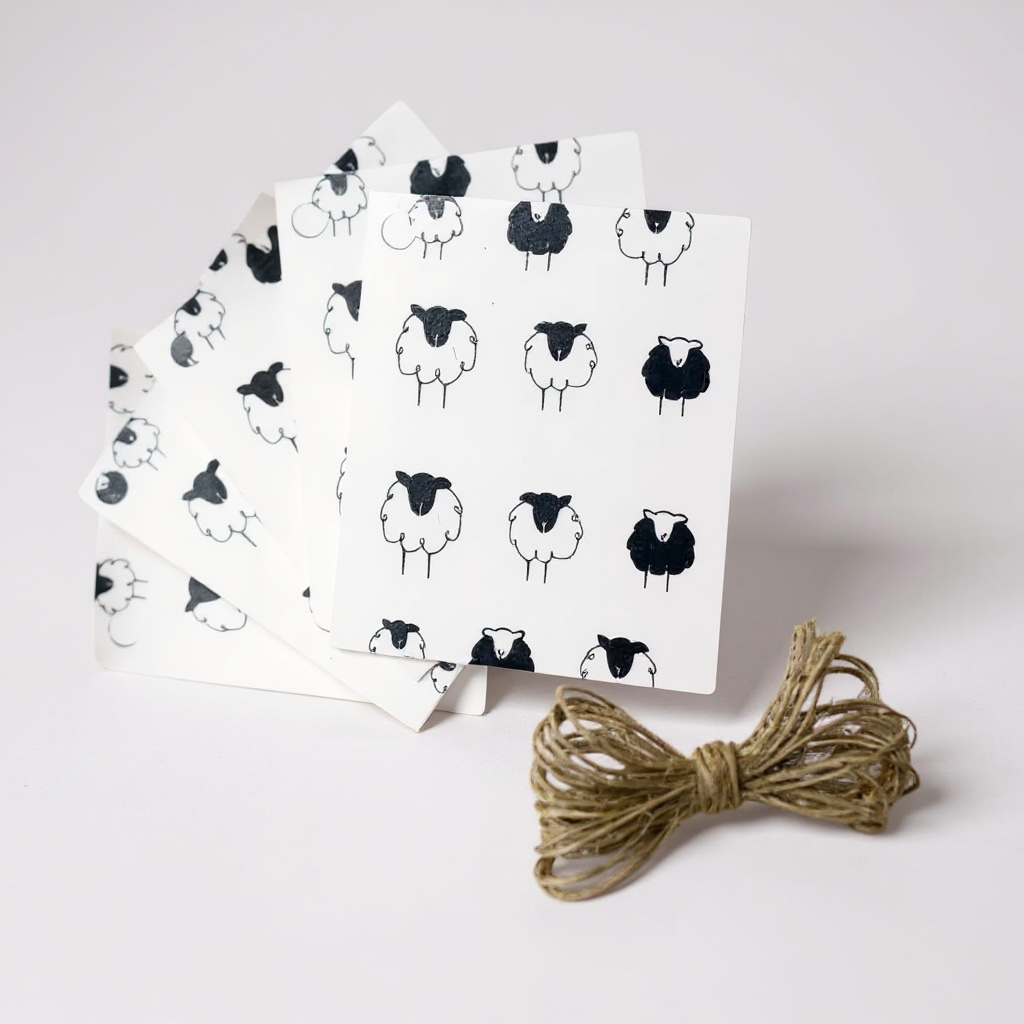 Sheep gift tags with a Shetland design.