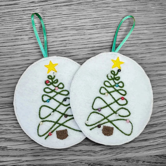 Shetland Embroidered Christmas Tree Decoration