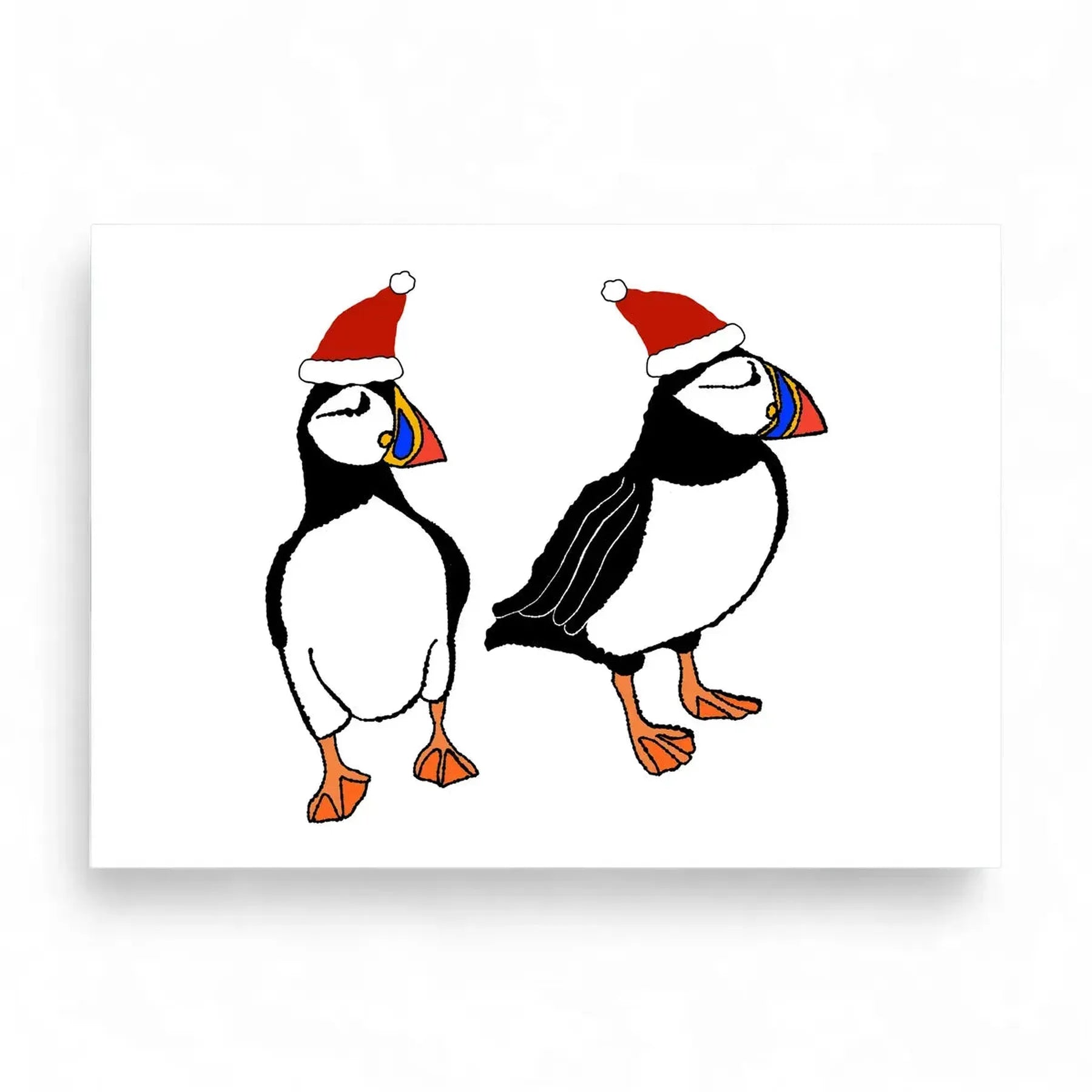 Shetland Puffin Christmas Card – Festive Wildlife Art