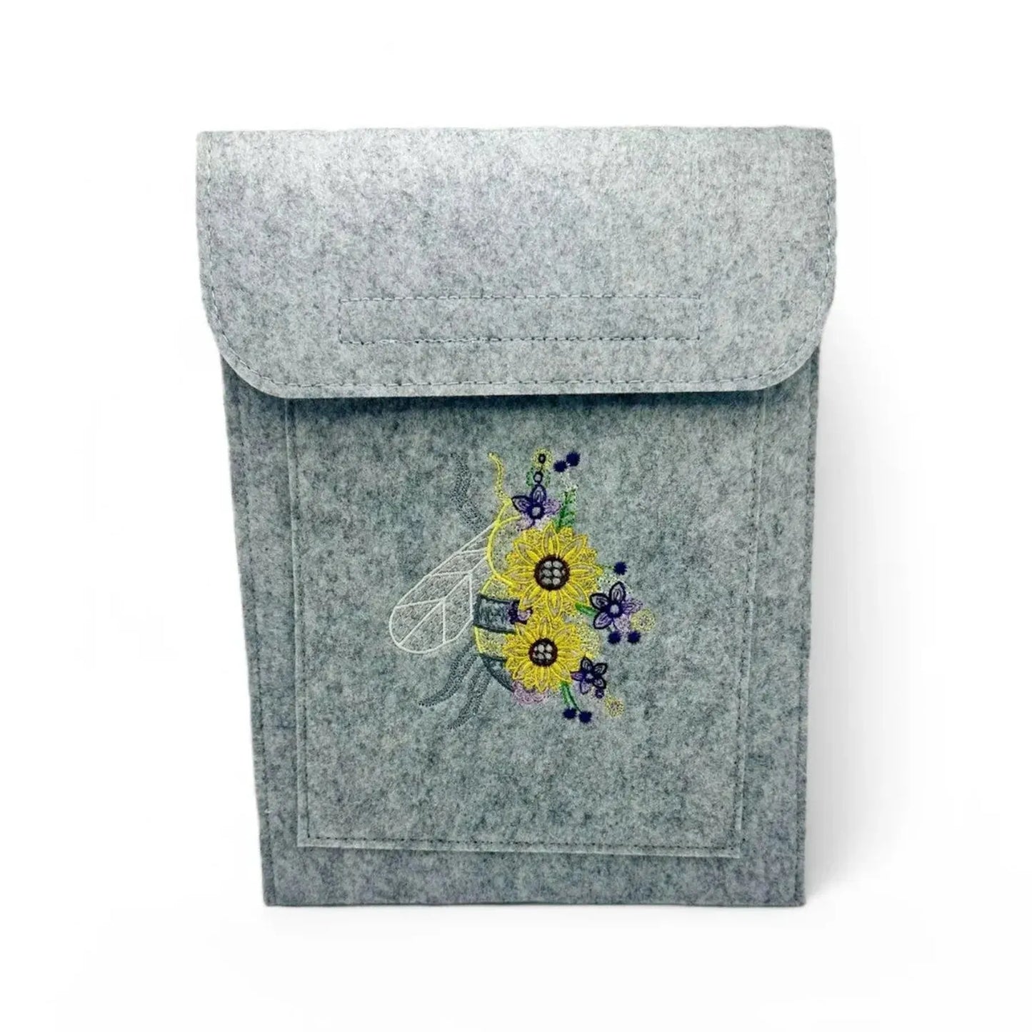 Spring Bee Embroidered Tablet Case – Felt iPad Sleeve