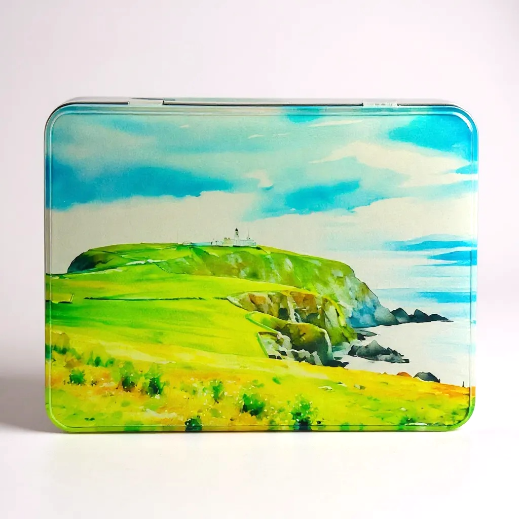 Sumburgh Head lighthouse jigsaw puzzle with a coastal landscape.