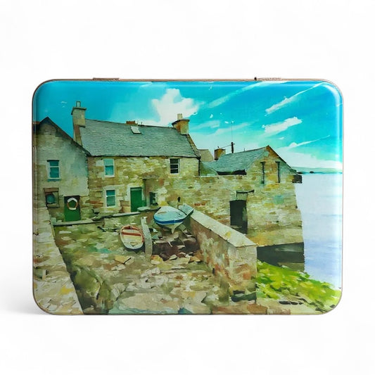 Lodberrie House jigsaw puzzle featuring a stone building by the water.